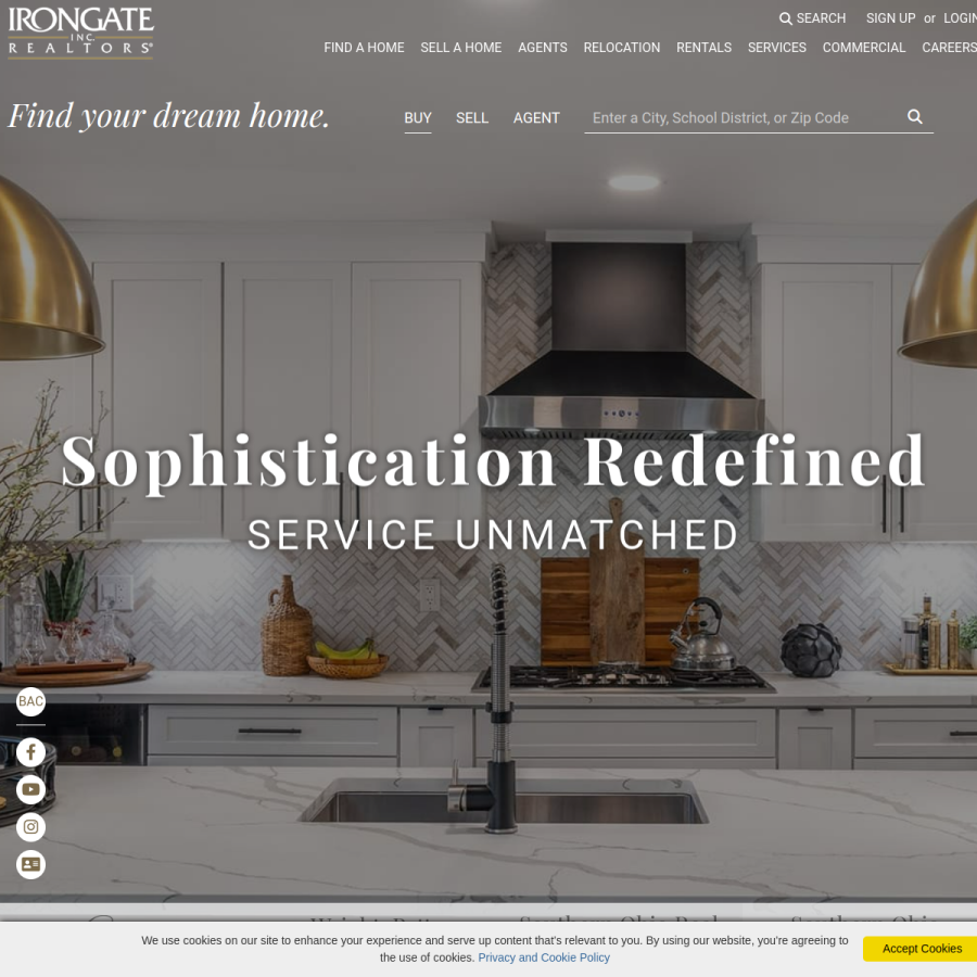 irongaterealtors.com homepage screenshot