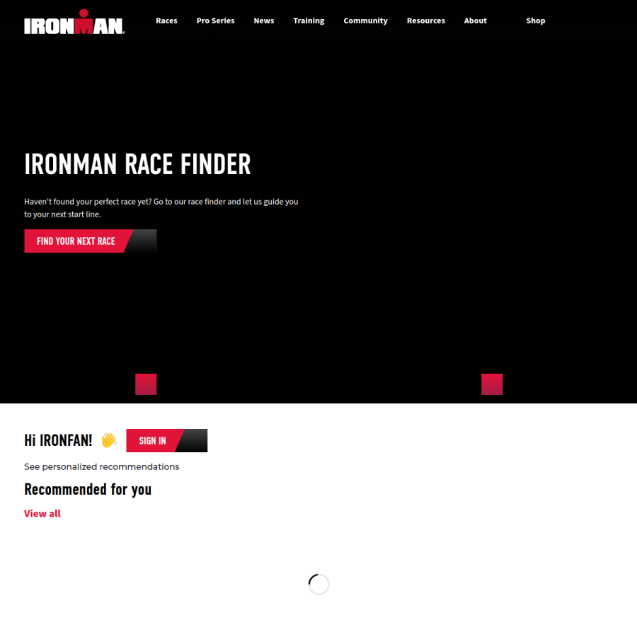 ironman.com homepage screenshot