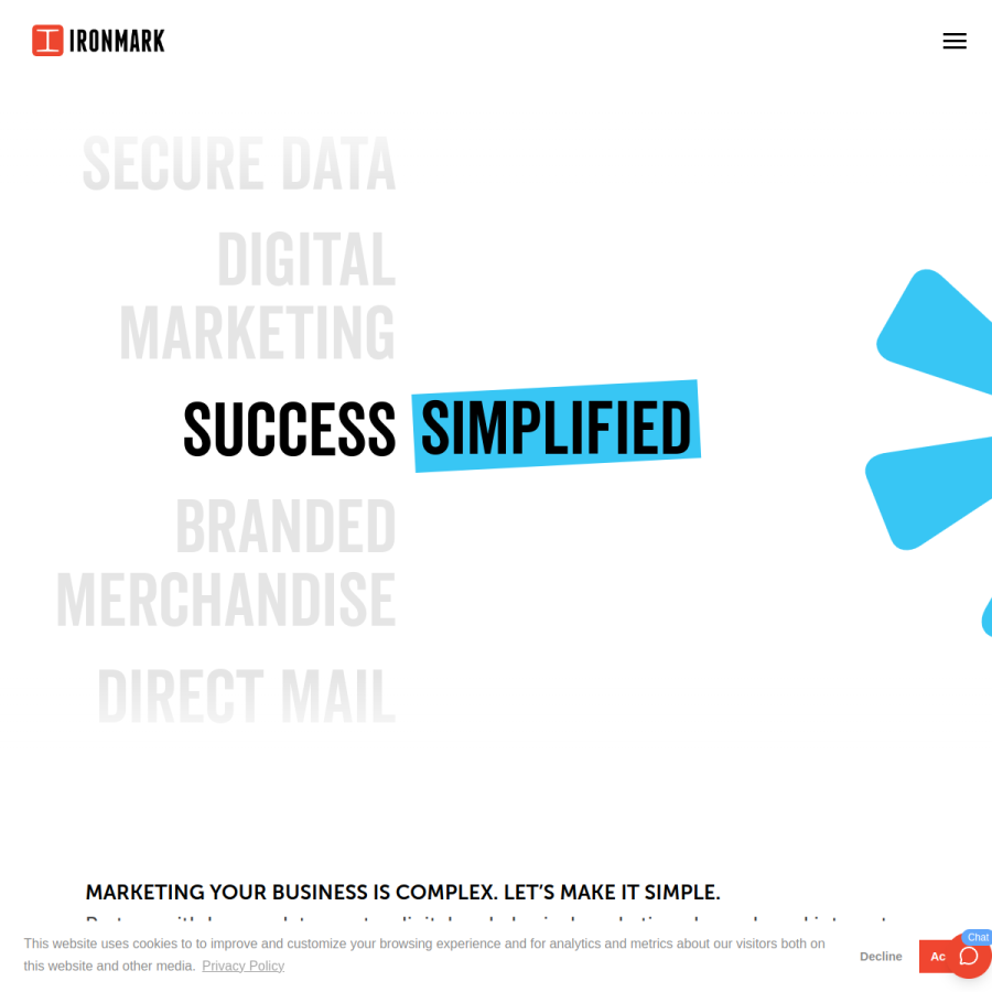 ironmarkusa.com homepage screenshot