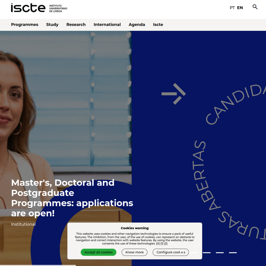 iscte-iul.pt homepage screenshot