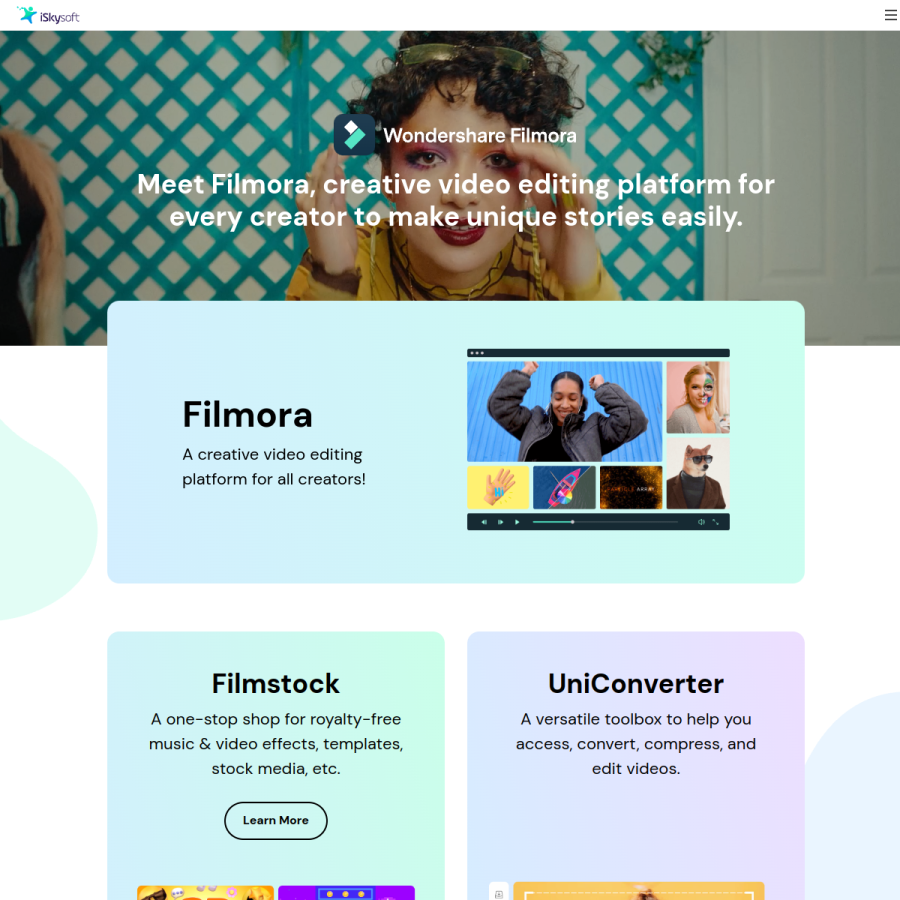iskysoft.com homepage screenshot