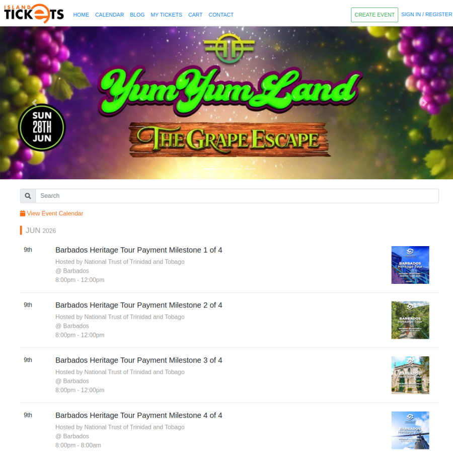 islandetickets.com homepage screenshot