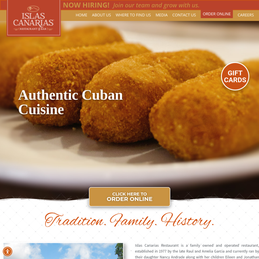 islascanariasrestaurant.com homepage screenshot