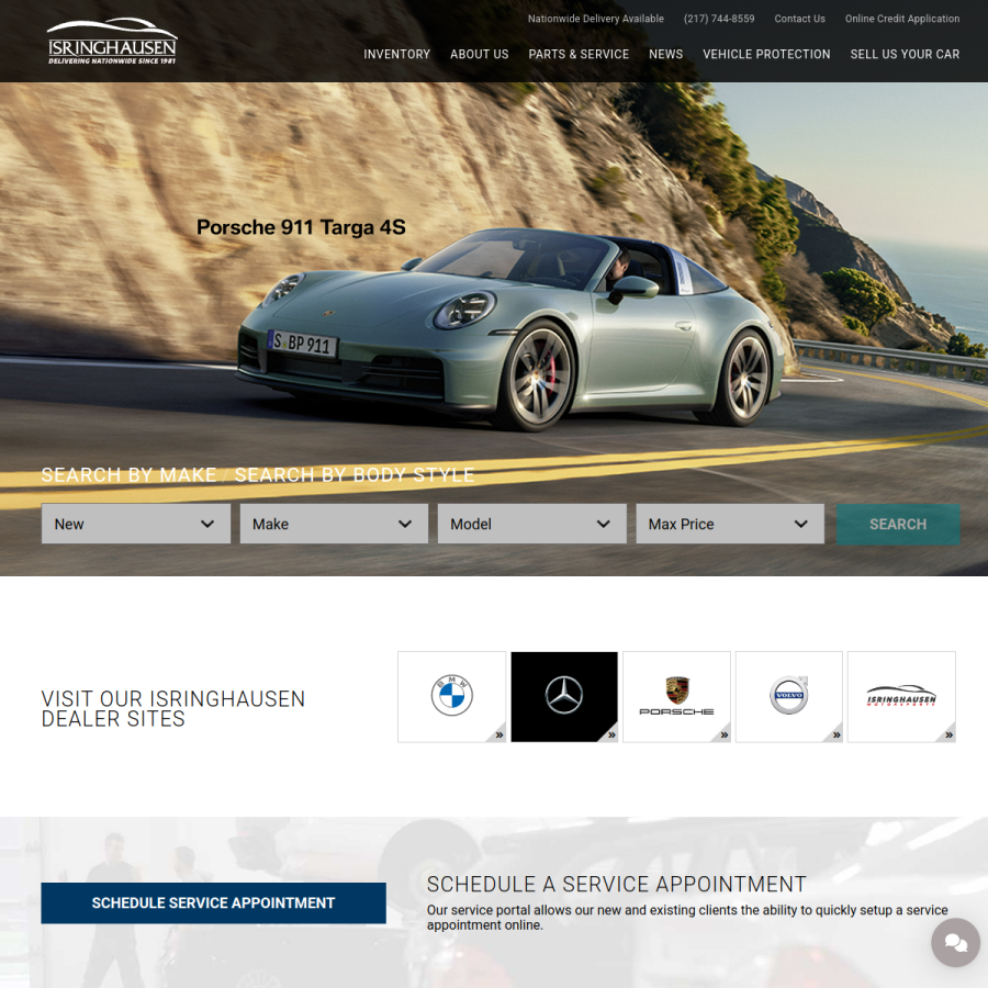 isringhausen.com homepage screenshot