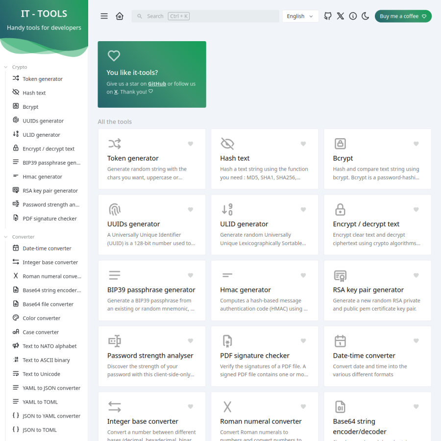 it-tools.tech homepage screenshot