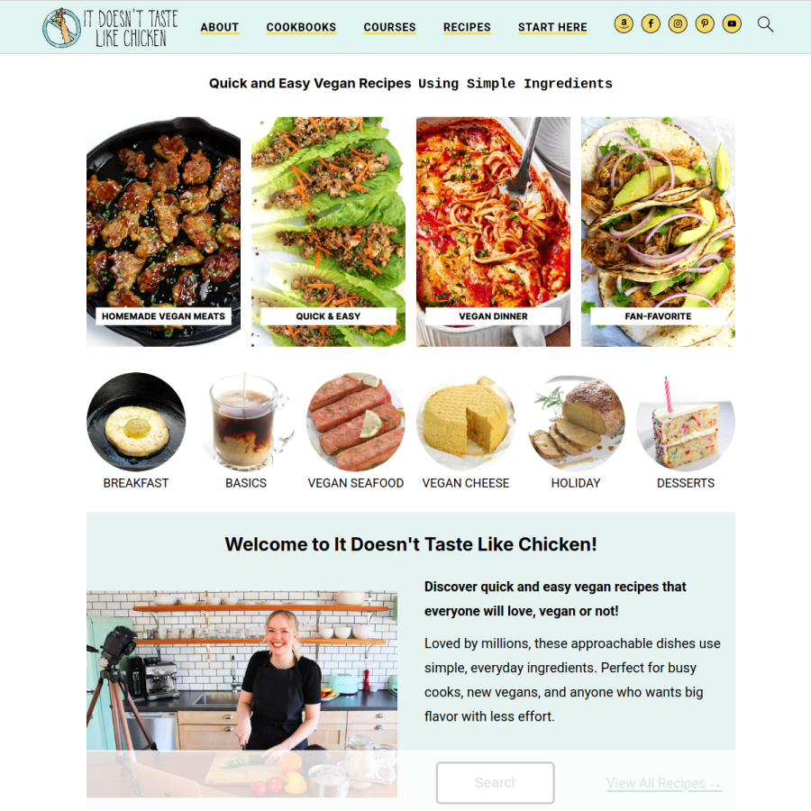 itdoesnttastelikechicken.com homepage screenshot