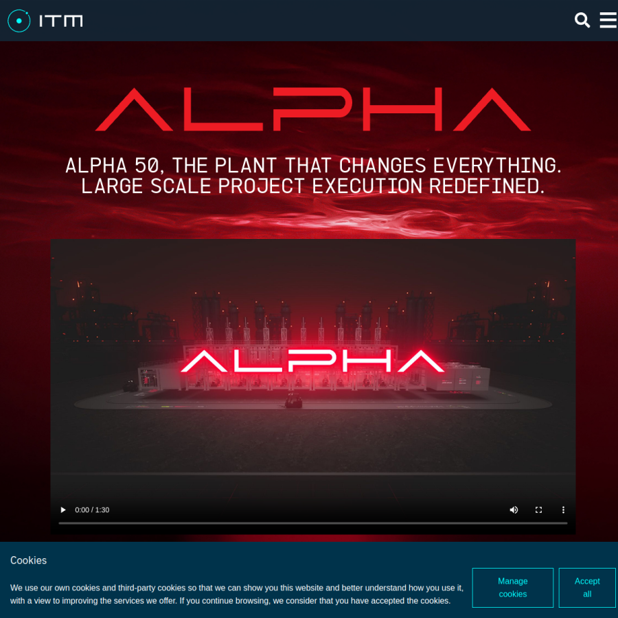 itm-power.com homepage screenshot