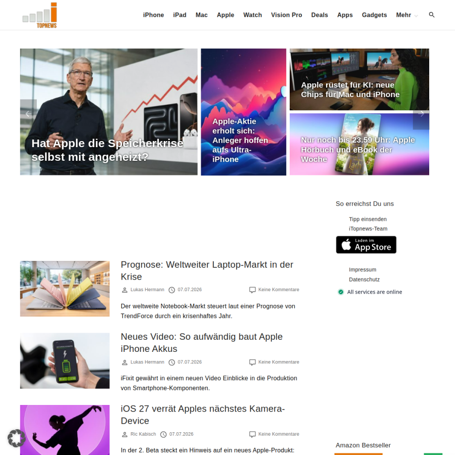 itopnews.de homepage screenshot