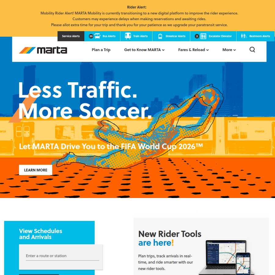 itsmarta.com homepage screenshot