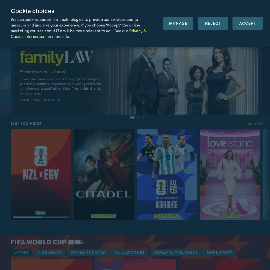 itv.com homepage screenshot