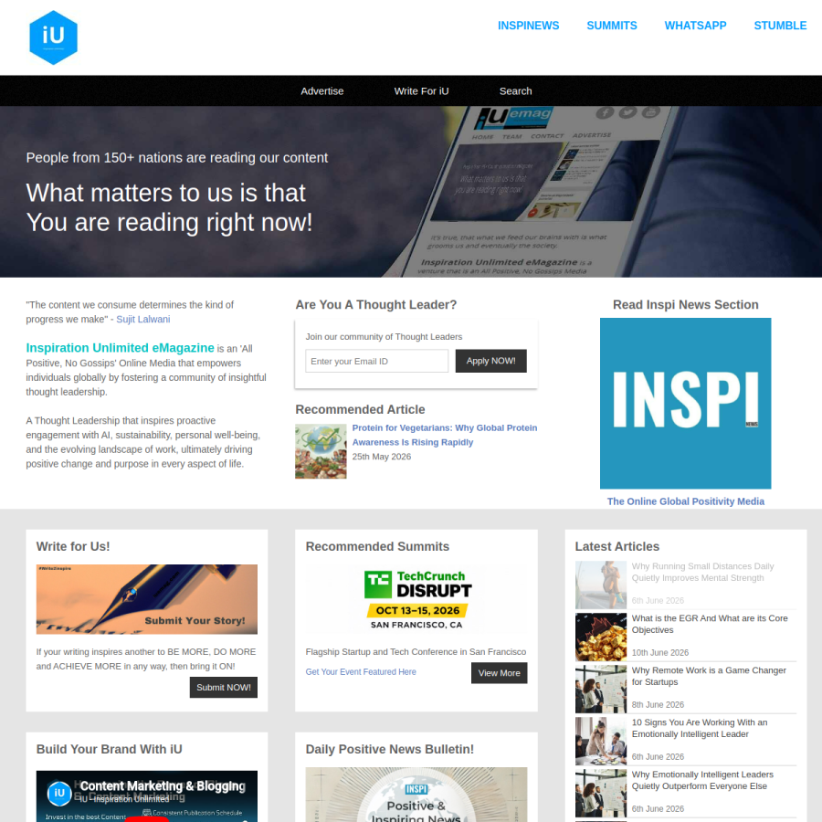 iuemag.com homepage screenshot