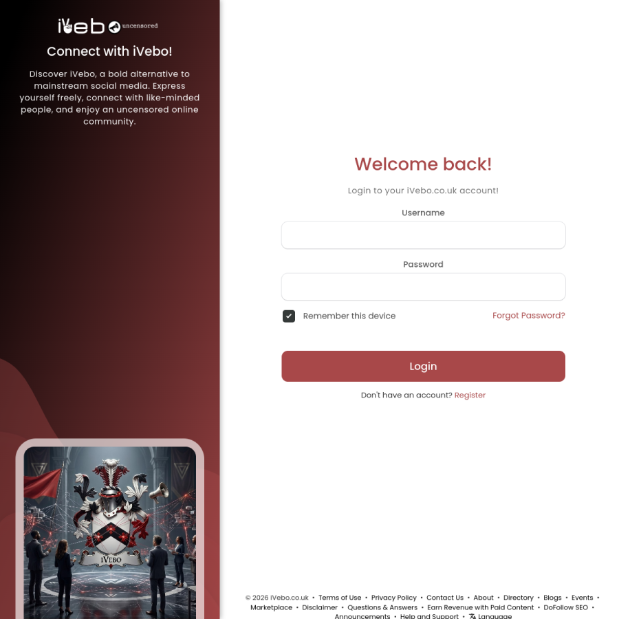 ivebo.co.uk homepage screenshot