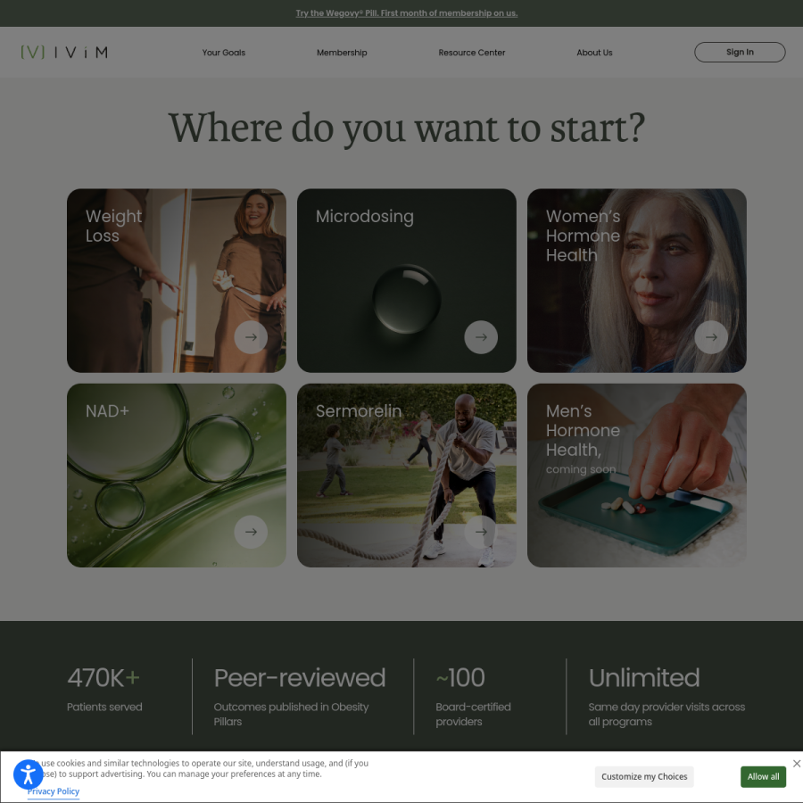 ivimhealth.com homepage screenshot