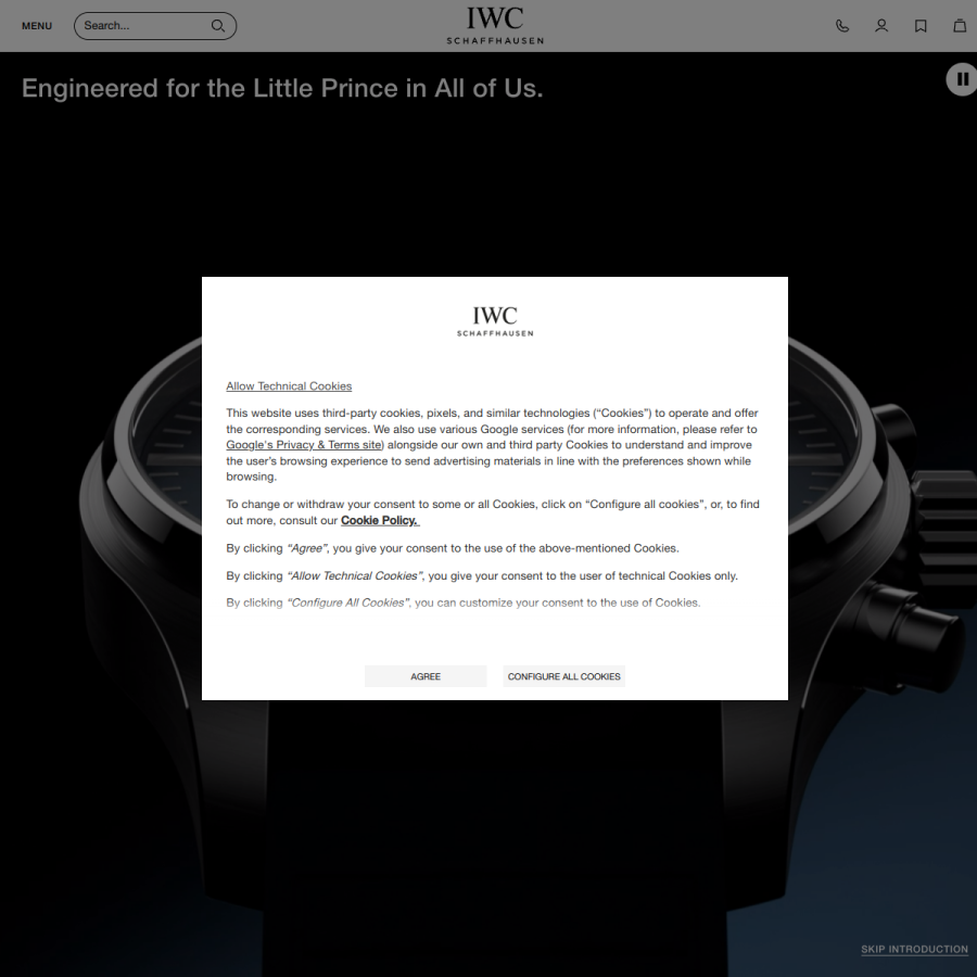 iwc.com homepage screenshot