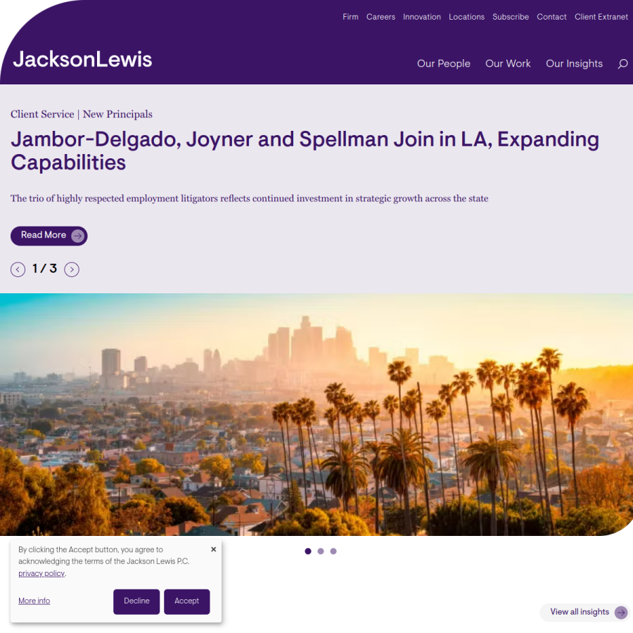 jacksonlewis.com homepage screenshot