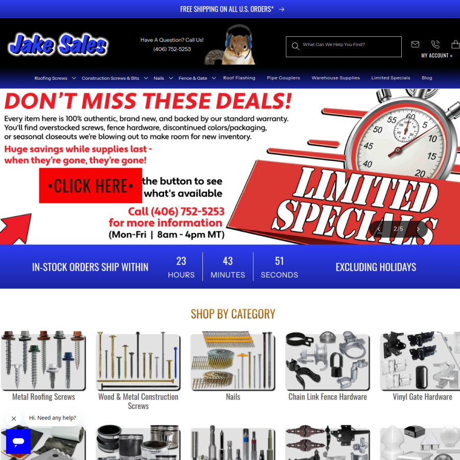 jakesales.com homepage screenshot
