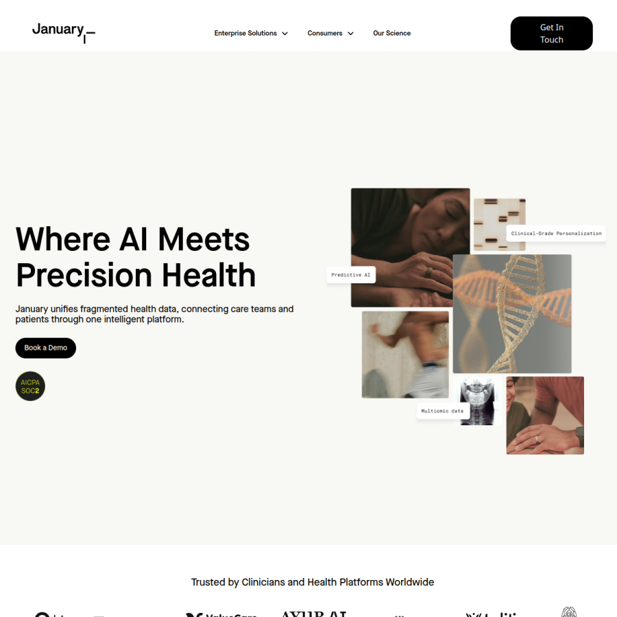 january.ai homepage screenshot