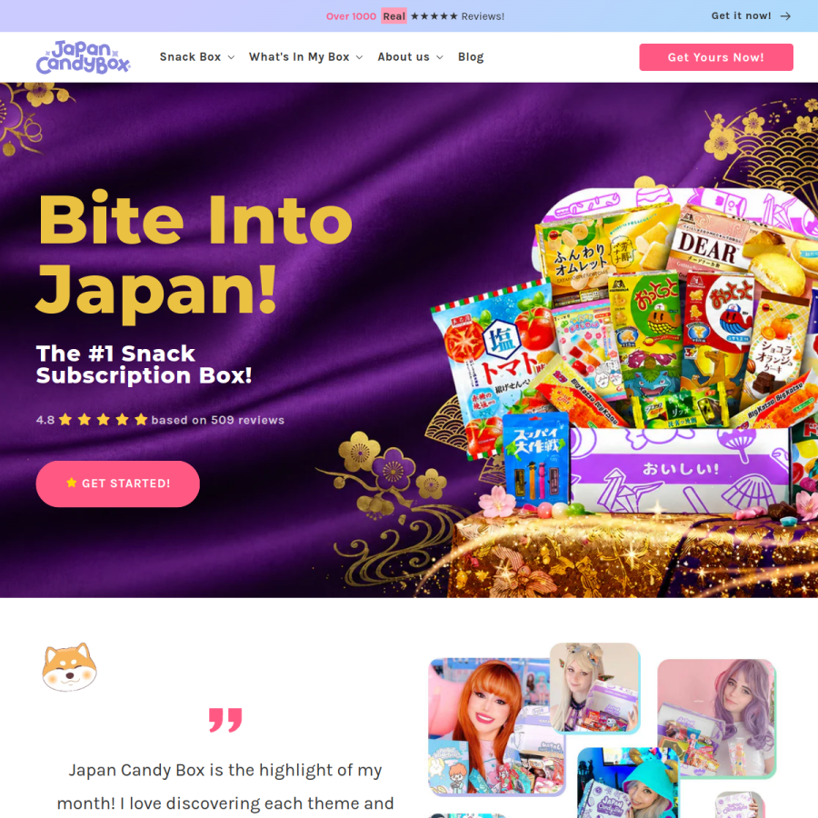 japancandybox.com homepage screenshot