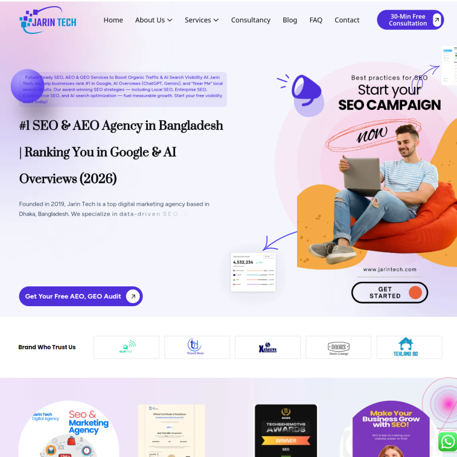 jarintech.com homepage screenshot