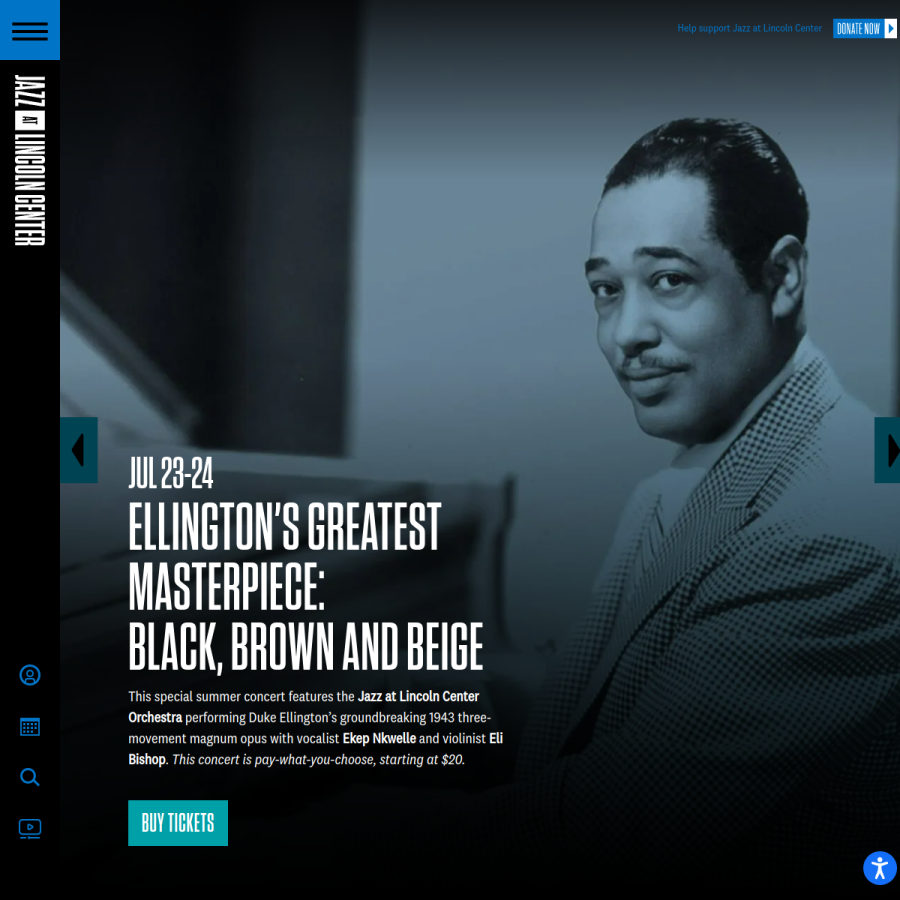 jazz.org homepage screenshot