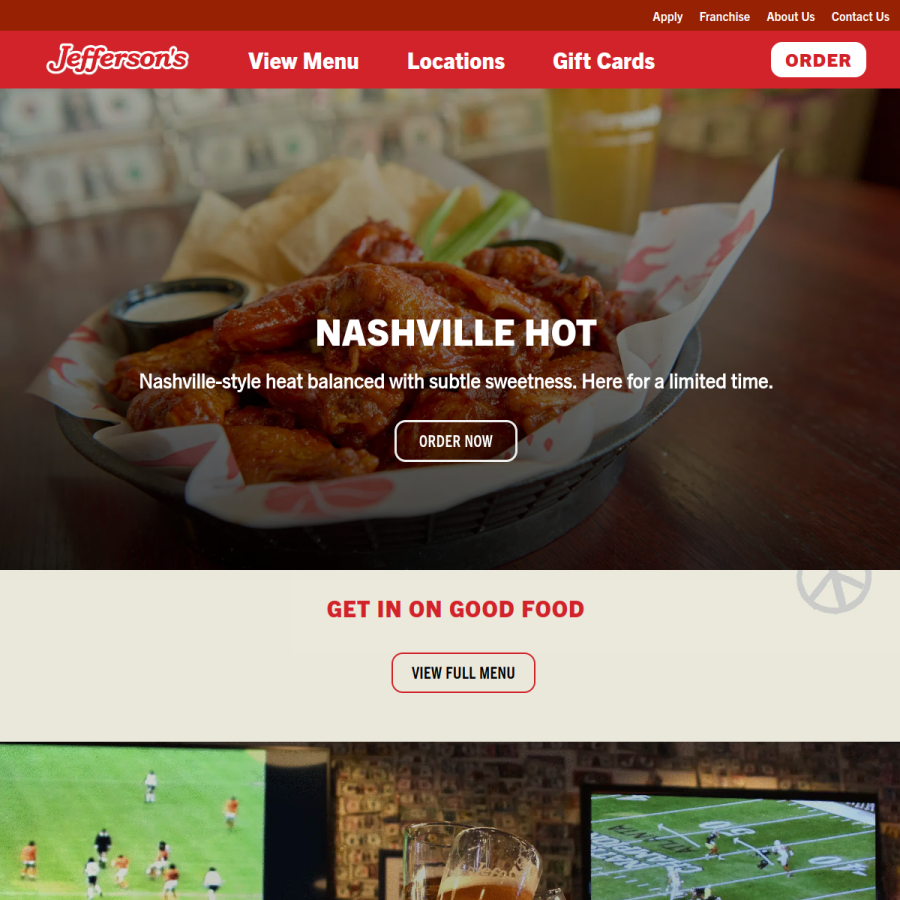 jeffersons.com homepage screenshot