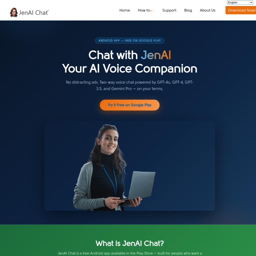 jenaichat.com homepage screenshot