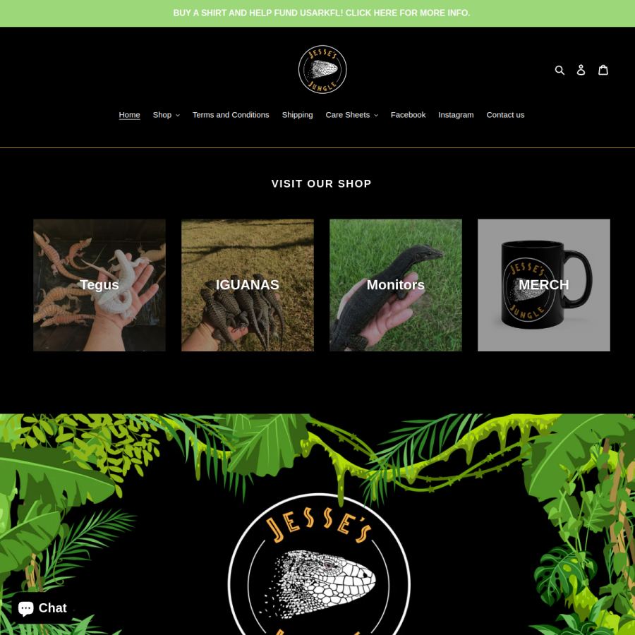 jessesjungle.com homepage screenshot