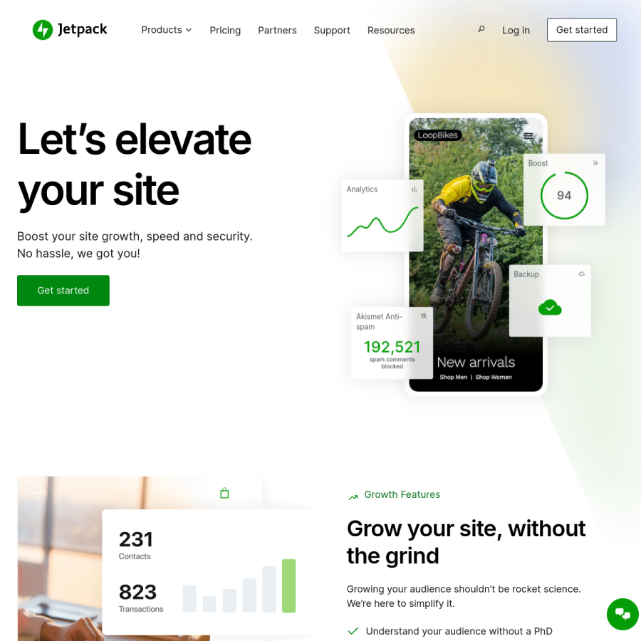 jetpack.com homepage screenshot