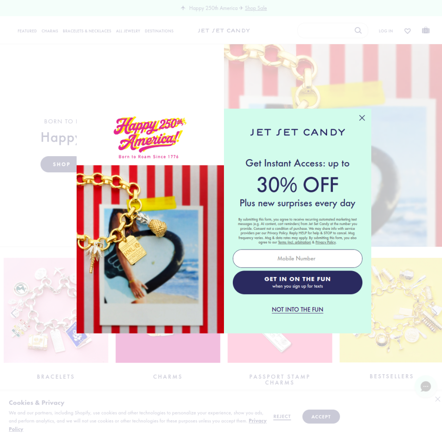 jetsetcandy.com homepage screenshot