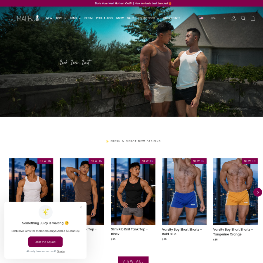 jjmalibu.com homepage screenshot