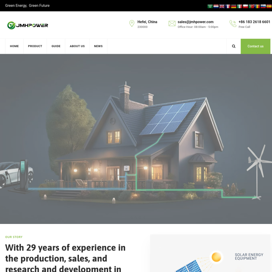jmhpower.com homepage screenshot