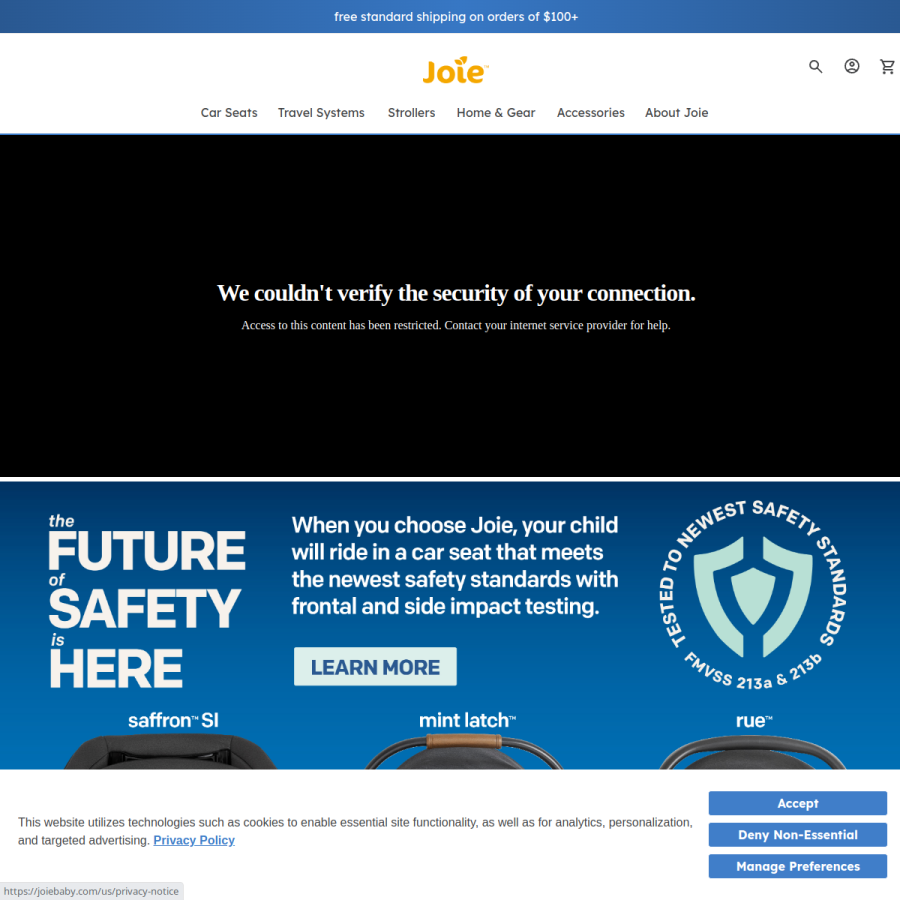 joiebaby.com homepage screenshot