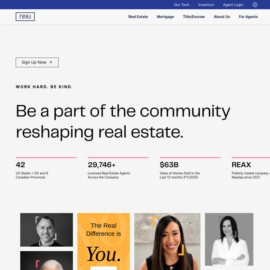 joinreal.com homepage screenshot