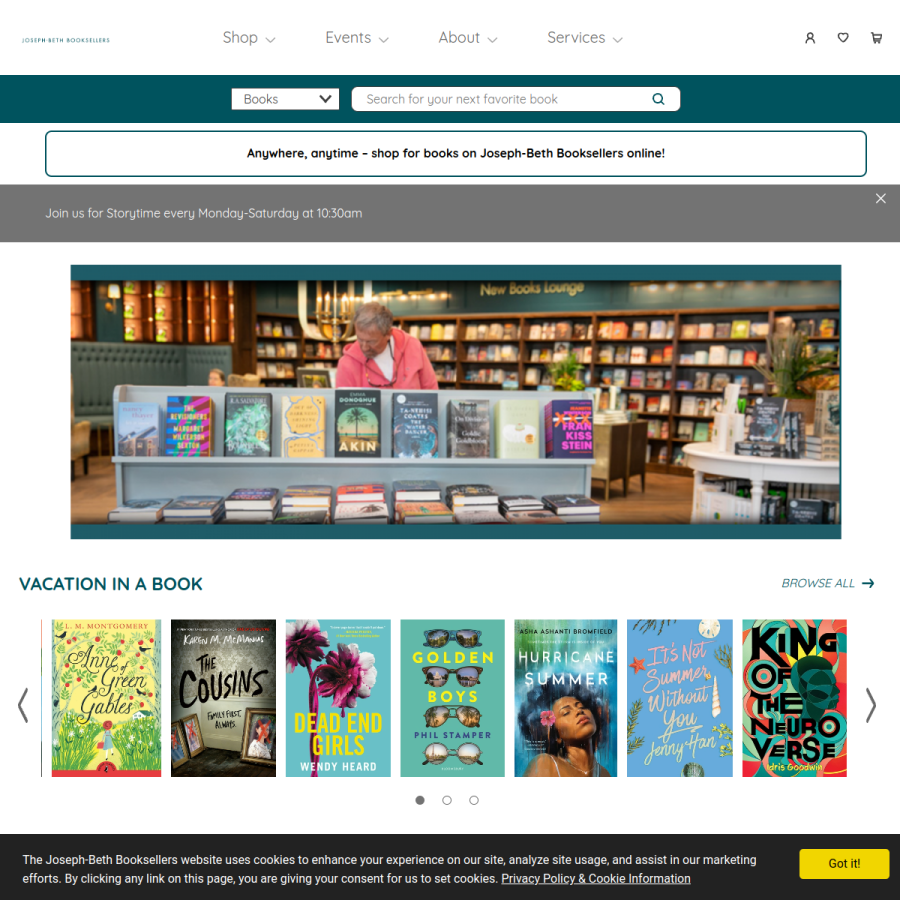 josephbeth.com homepage screenshot