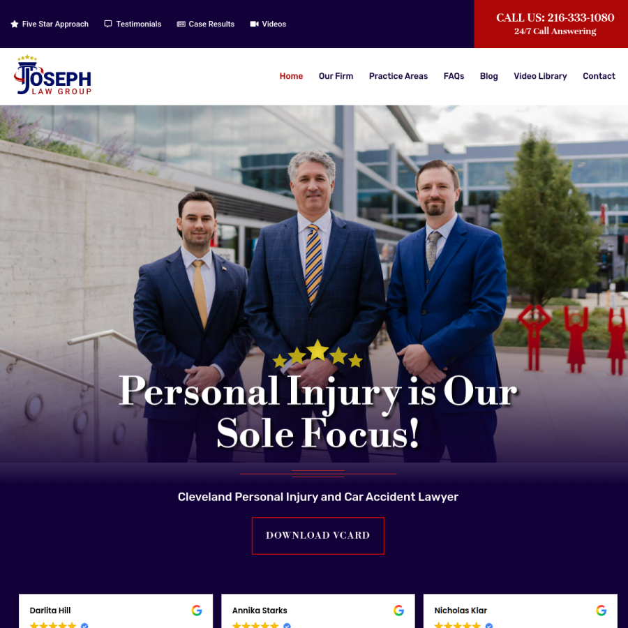 josephlawgrp.com homepage screenshot