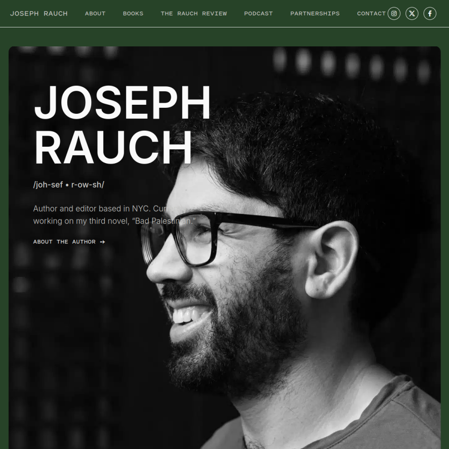 josephrauch.com homepage screenshot