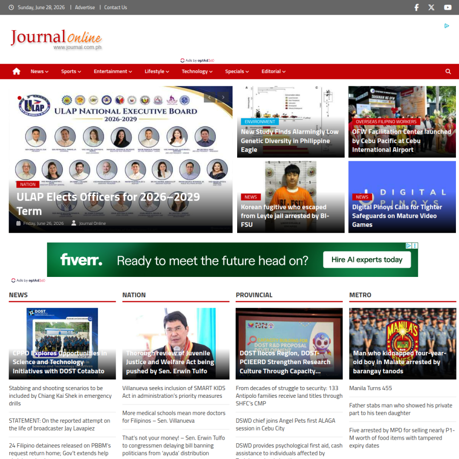journal.com.ph homepage screenshot