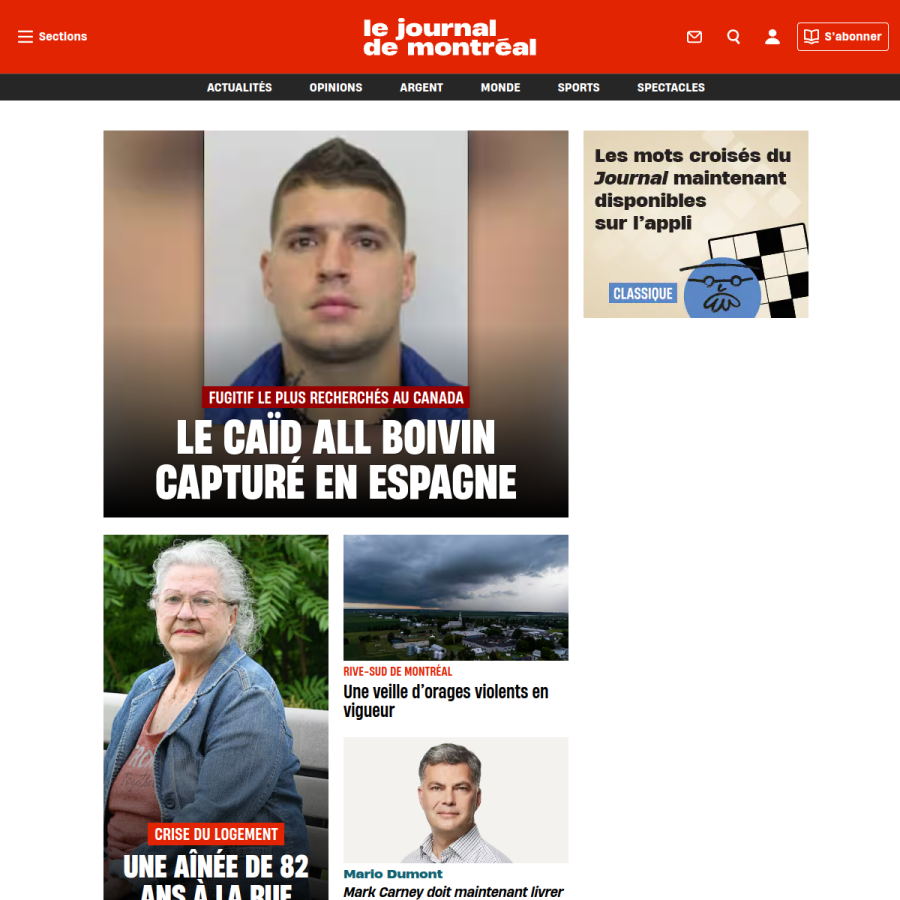 journaldemontreal.com homepage screenshot