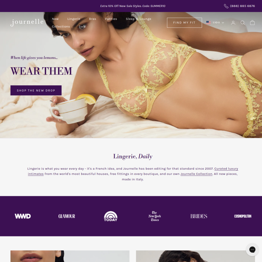 journelle.com homepage screenshot