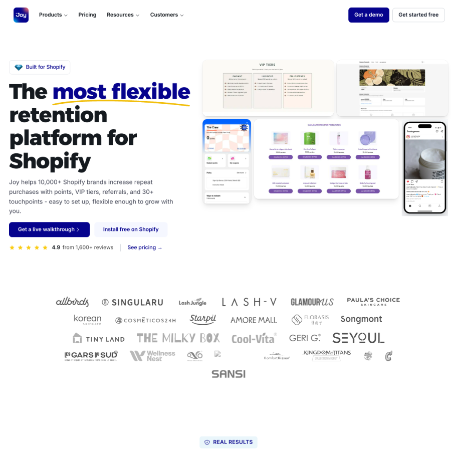 joy.so homepage screenshot
