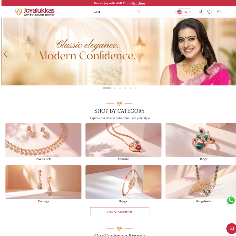 joyalukkas.com homepage screenshot