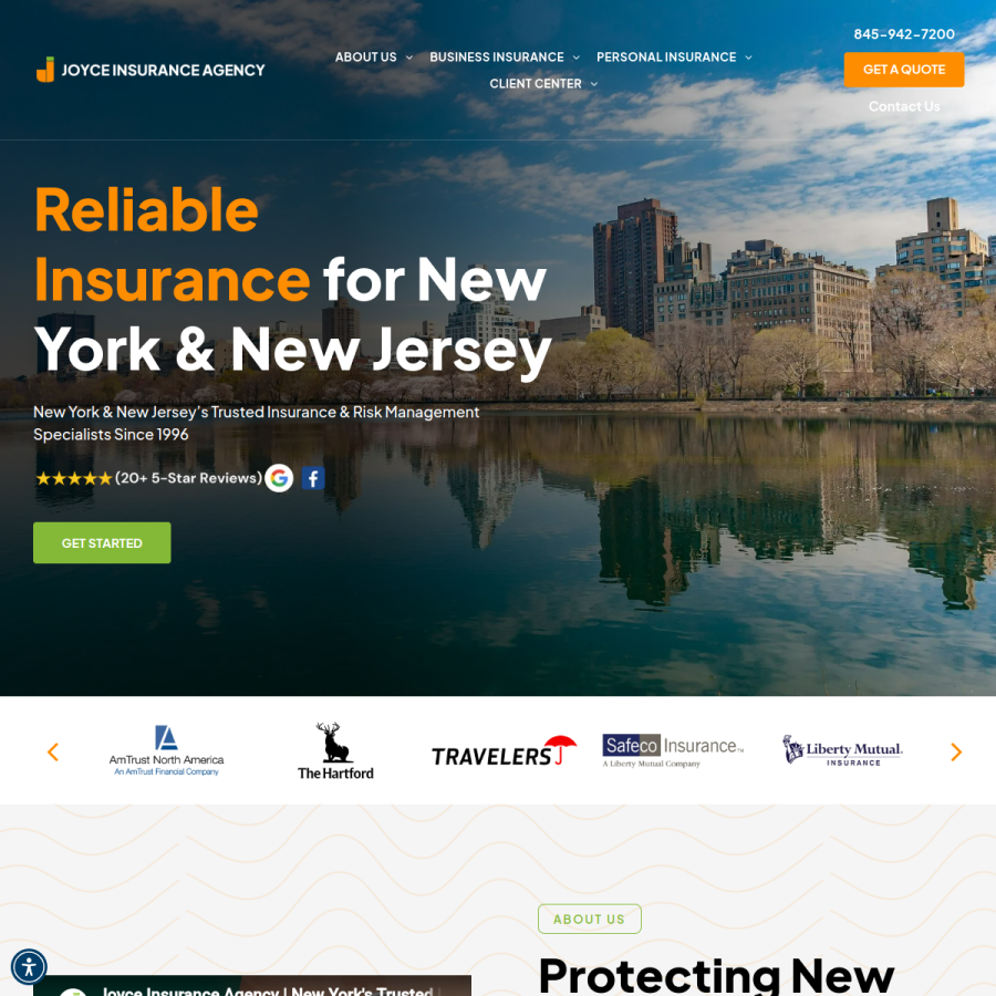 joyceins.com homepage screenshot