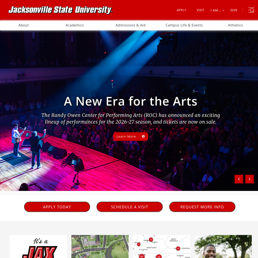 jsu.edu homepage screenshot
