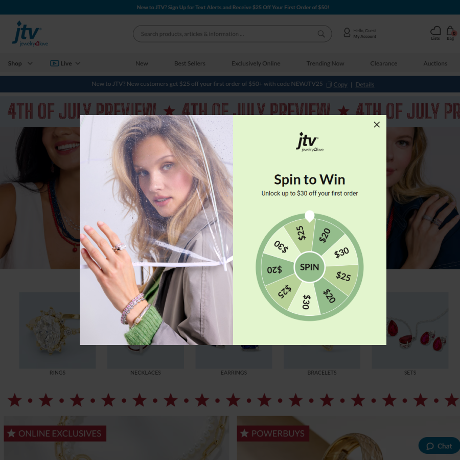 jtv.com homepage screenshot