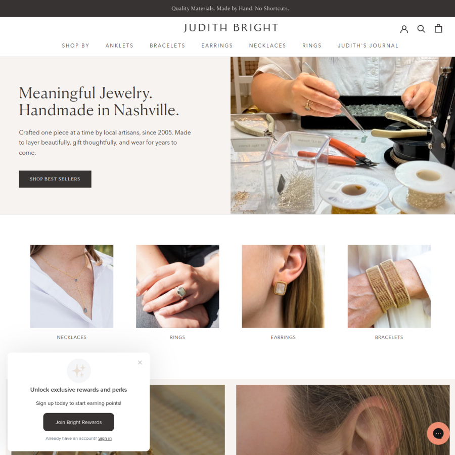 judithbright.com homepage screenshot
