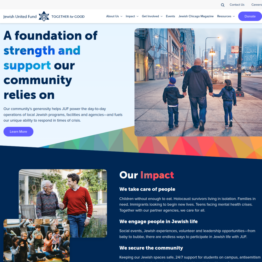 juf.org homepage screenshot