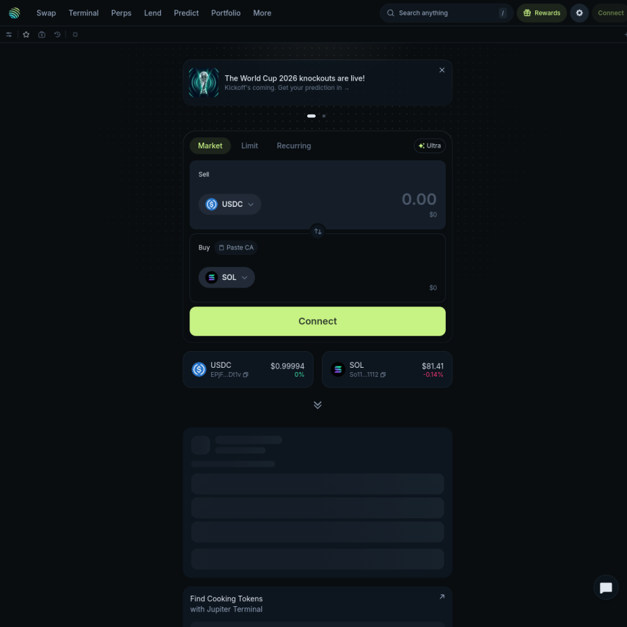 jup.ag homepage screenshot