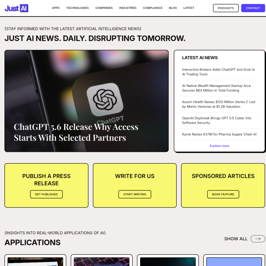 justainews.com homepage screenshot