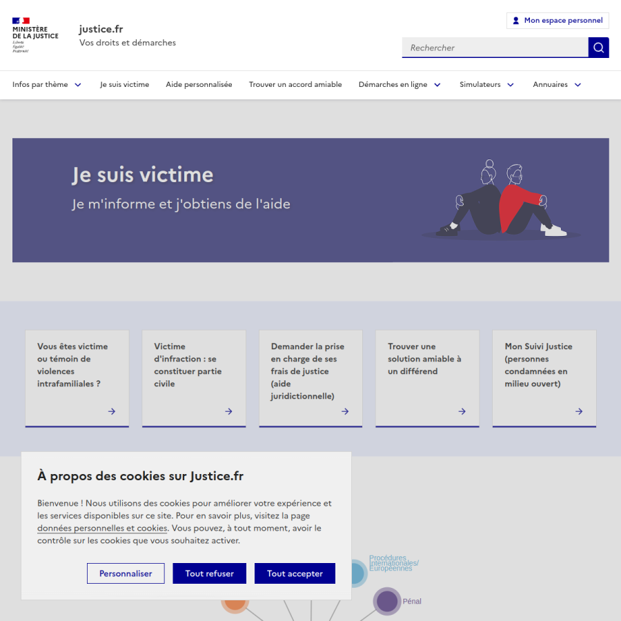justice.fr homepage screenshot