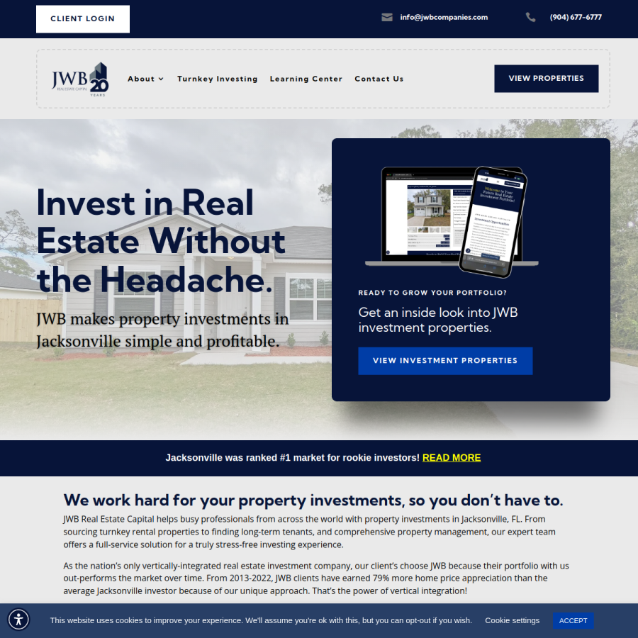 jwbrealestatecapital.com homepage screenshot